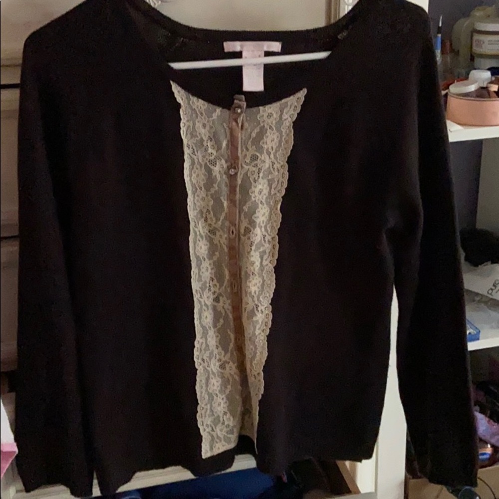 Cashmere lace cardigan